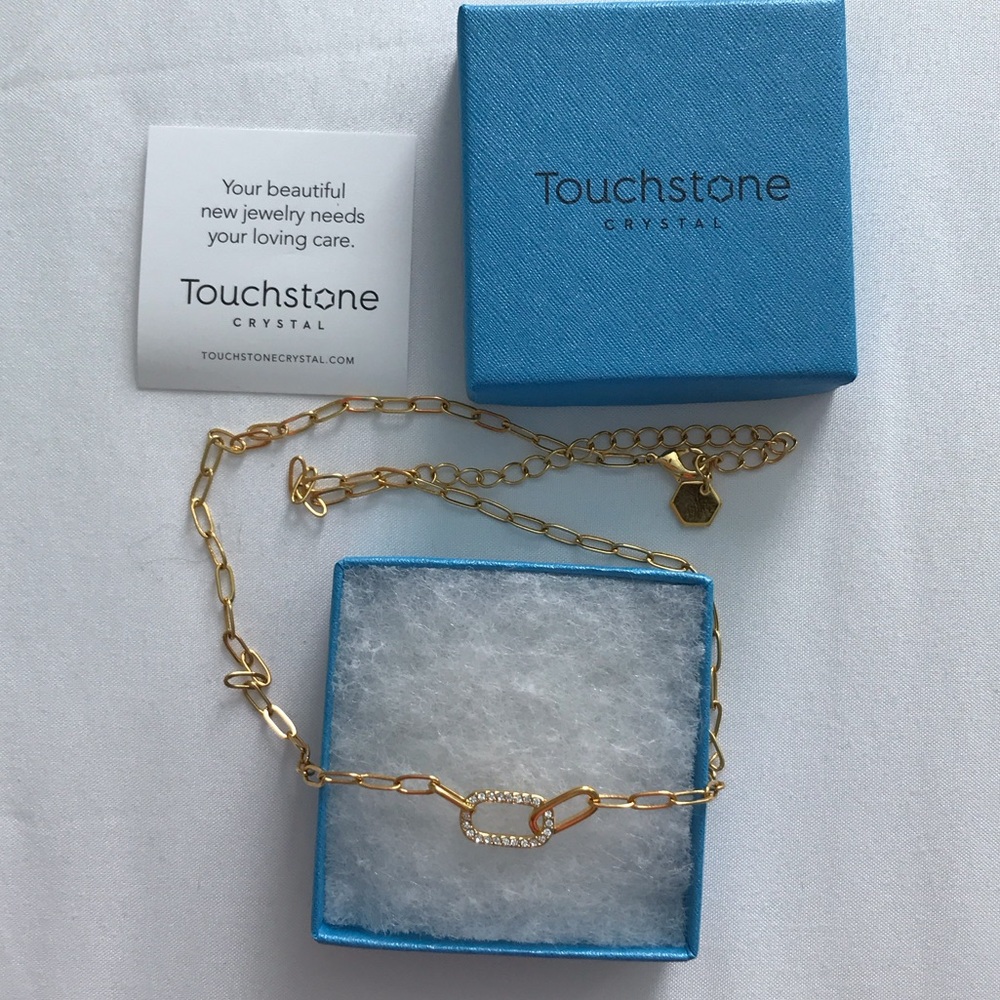 Touchstone Gold Paperclip Necklace